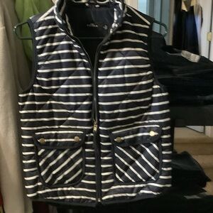 For Sienna classy‎ Navy Striped Quilted Vest